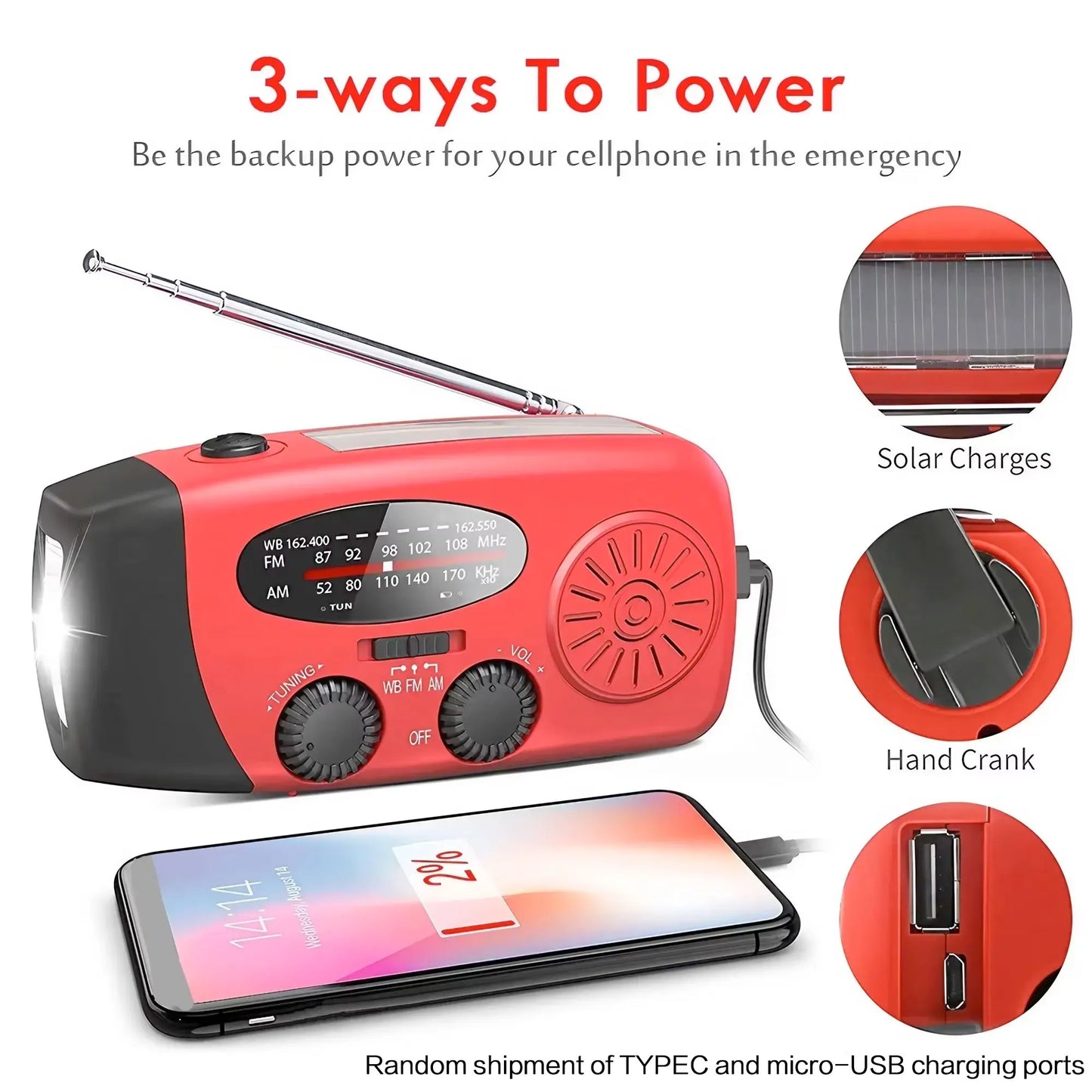 Emergency Weather Radio with Power Bank