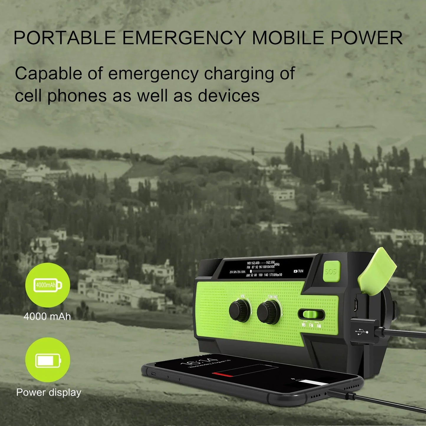 Emergency Weather Radio with Power Bank