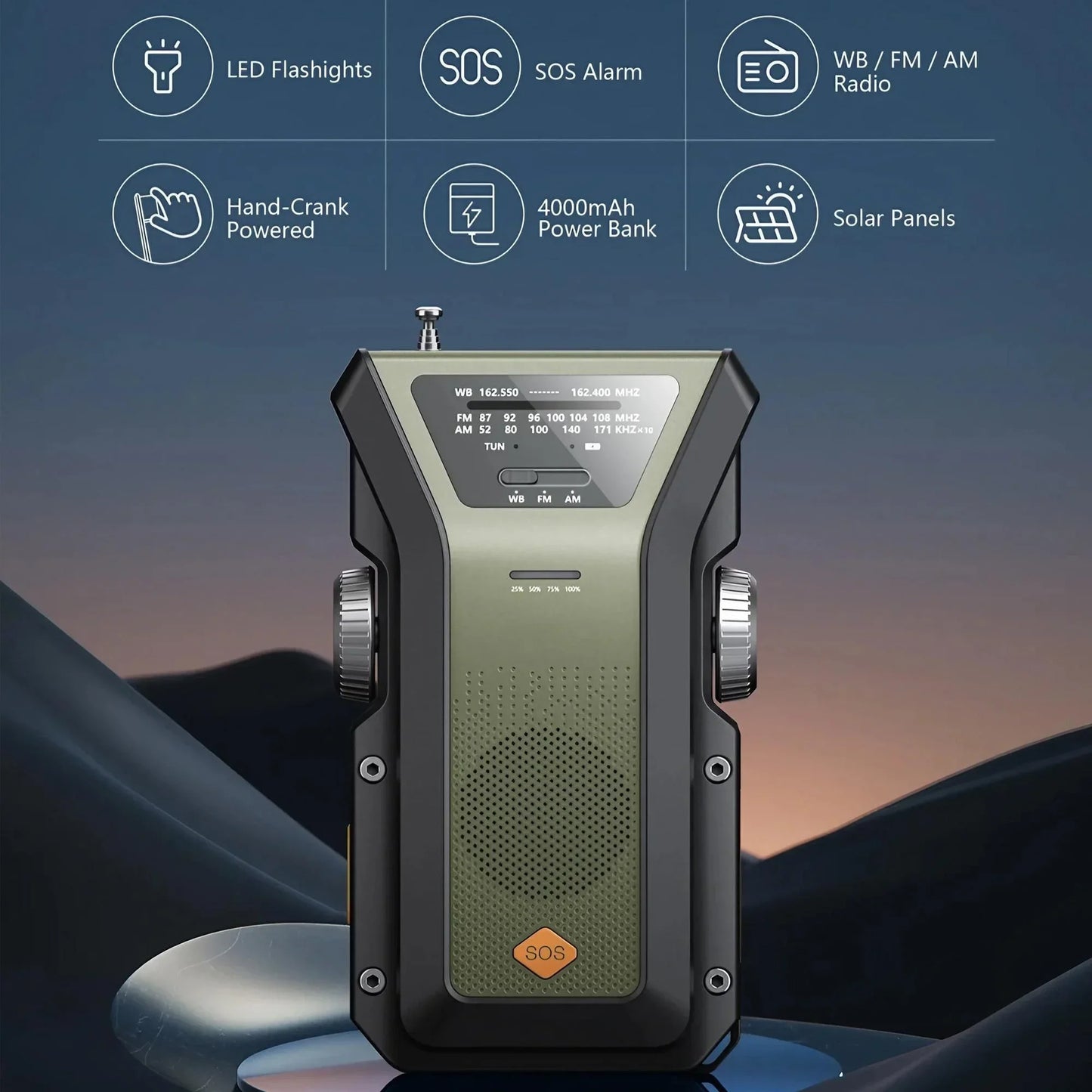 Emergency Weather Radio with Power Bank
