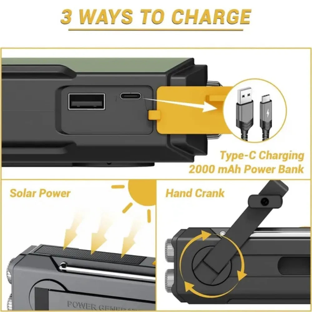 Emergency Weather Radio with Power Bank
